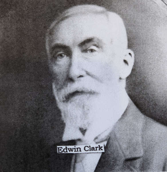 Black and white portrait of Edwin Clark