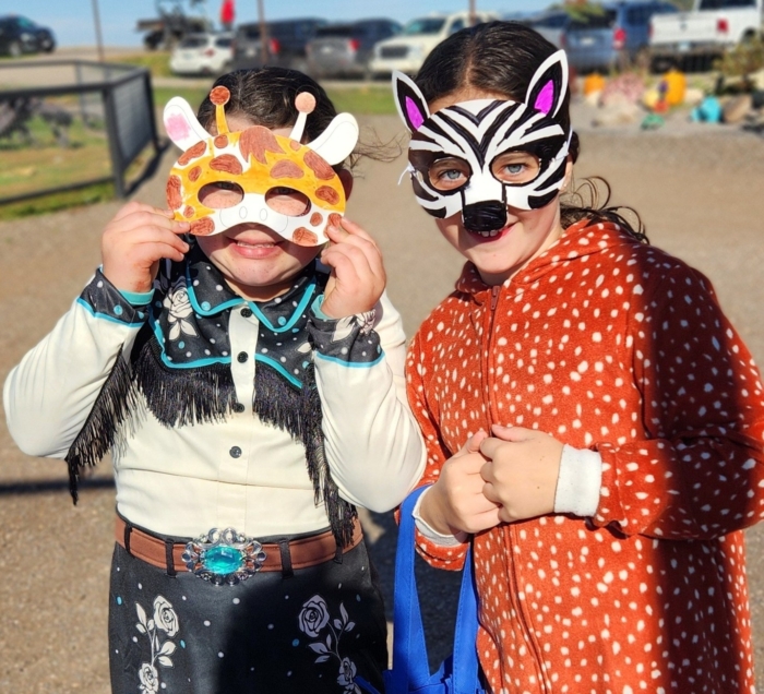 hemker zoo mask activity-cropped kids with their painted face masks