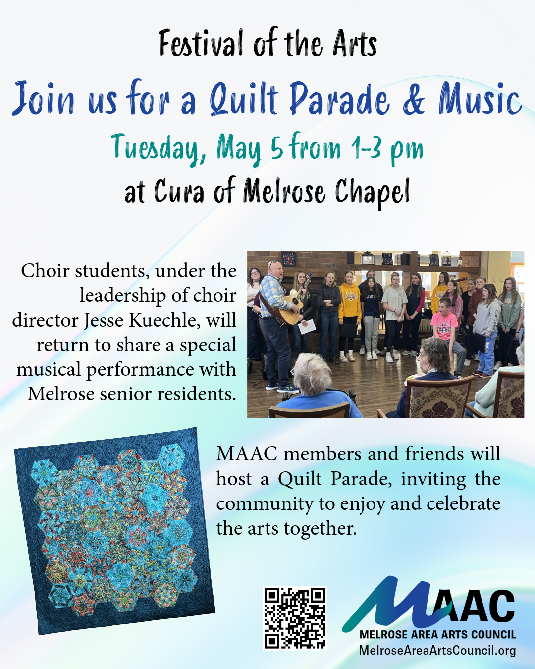 advertising festival of the arts quilt parade and music