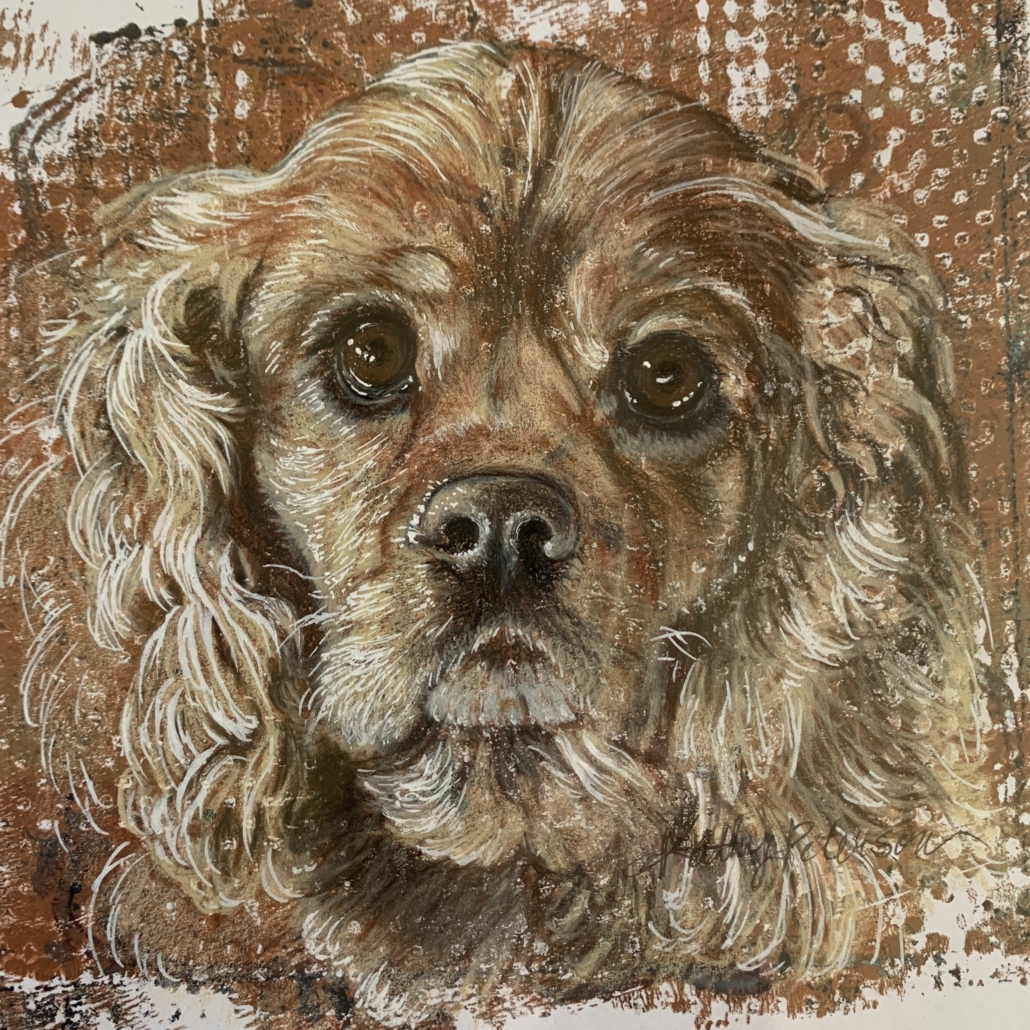 portrait of a brown dog