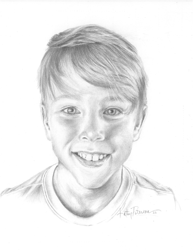 pencil drawing of Lucas